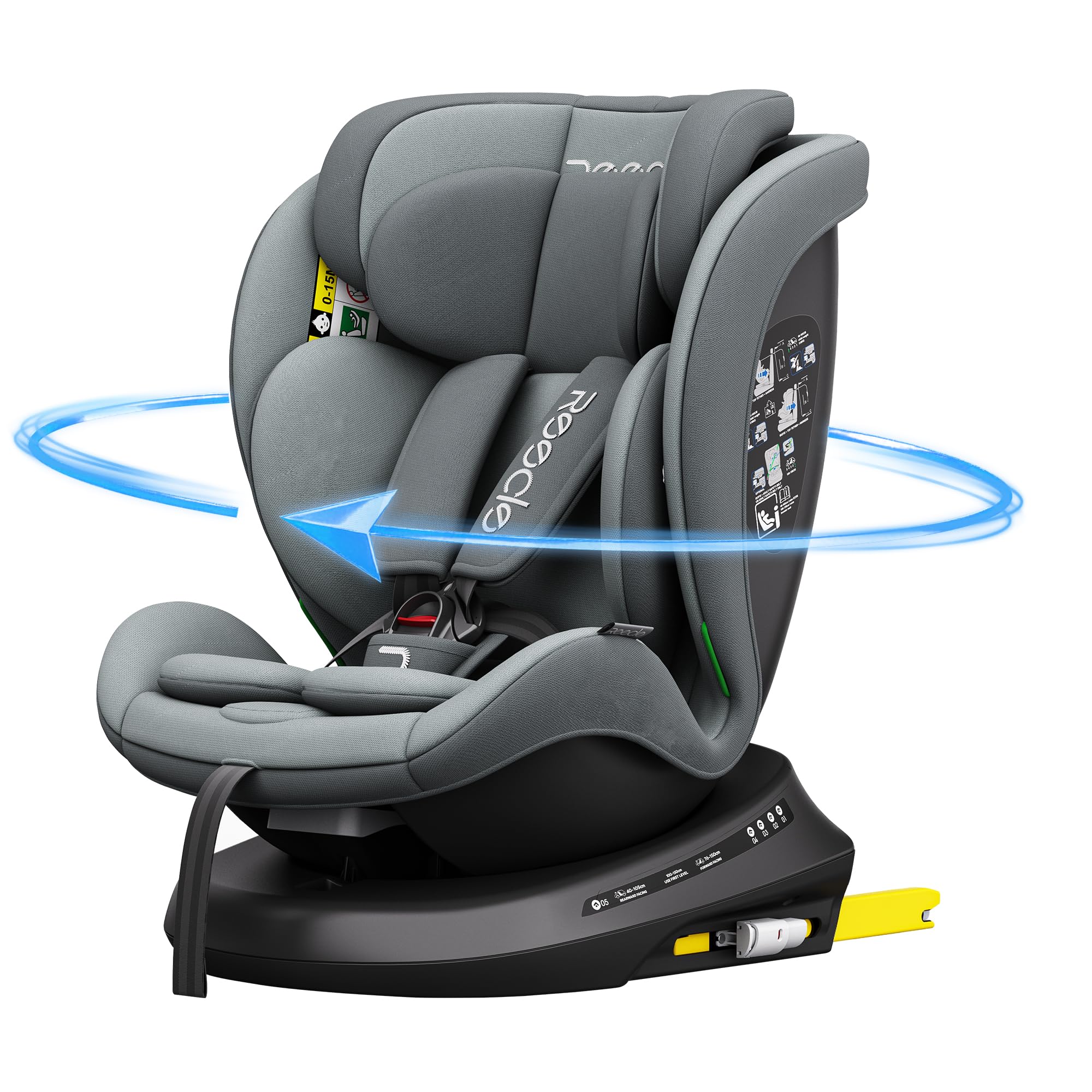 Reecle チャイルドシート ISOFIX対応 ZA06 Amazon | Reecle チャイルドシート 360° 回転式 新生児~12歳頃 (0~36kg